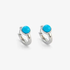 Round Turquoise Hoops