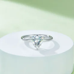 Alternative view of 2ct Trillion Moissanite Solitaire Ring
