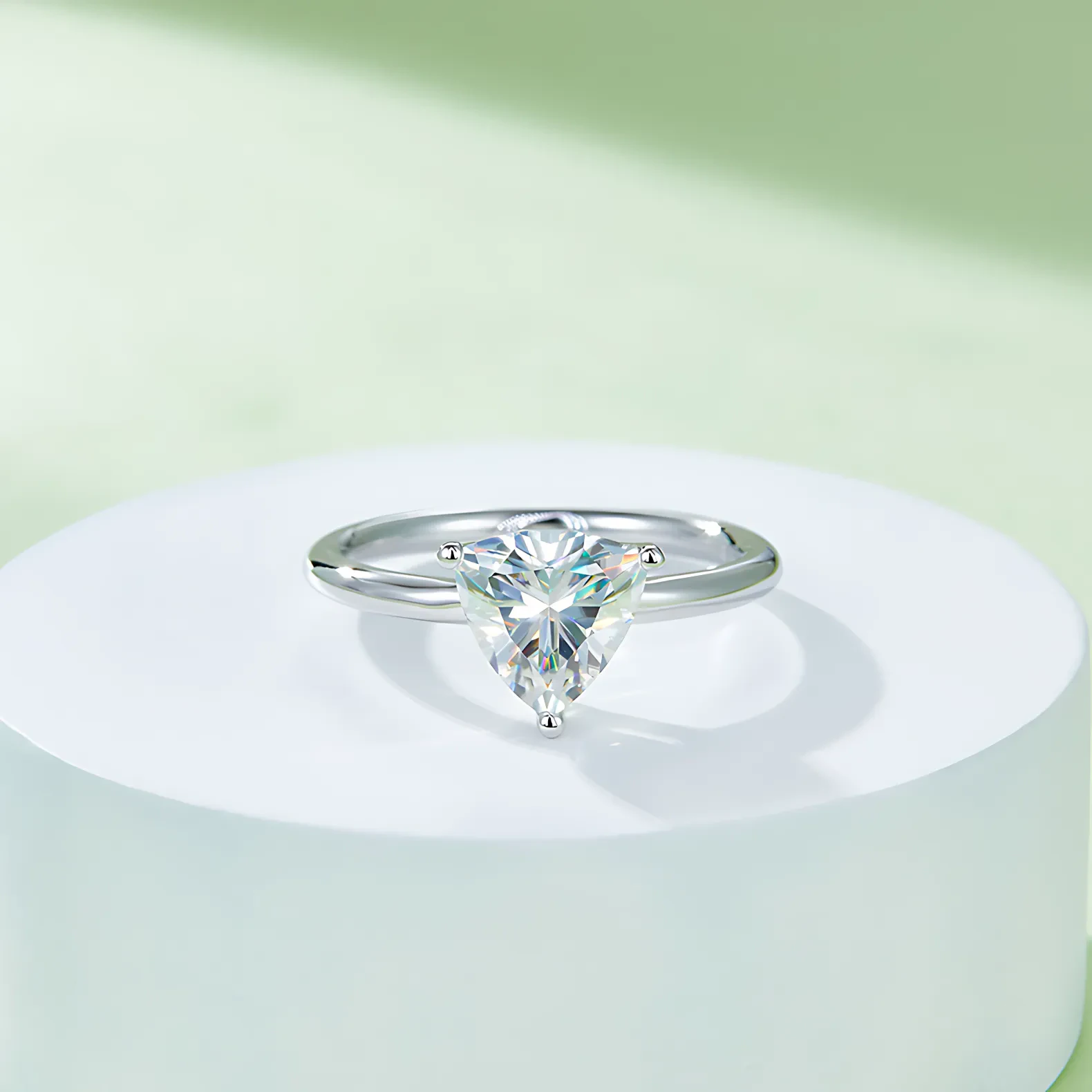 2ct Trillion Moissanite Solitaire Ring - Image 2