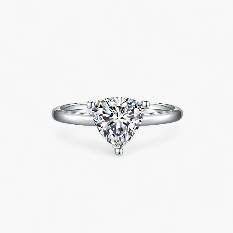 2ct Trillion Moissanite Solitaire Ring