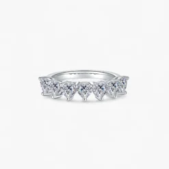 Trilliant Cut Half Eternity Ring