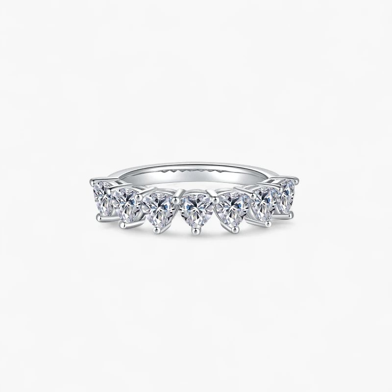 Trilliant Cut Half Eternity Ring