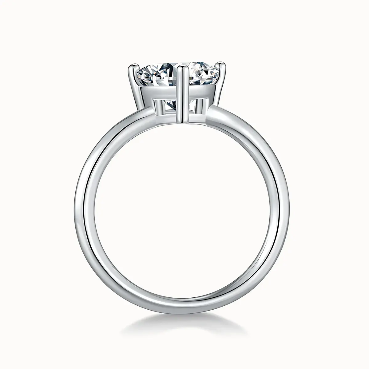 2ct Trillion Moissanite Solitaire Ring - Image 5