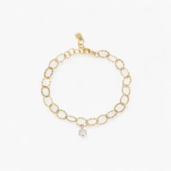 Moissanite Gold Chain Bracelet