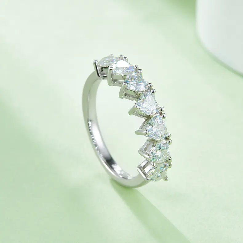3.5mm Heart Eternity Ring - Image 4