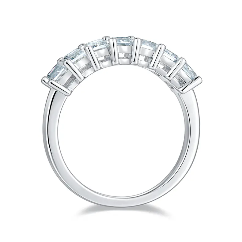 3.5mm Emerald Cut Half Eternity Ring - Image 5