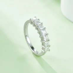 Alternative view of 3.5mm Princess Cut Half Eternity Ring