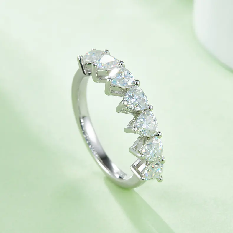 Trilliant Cut Half Eternity Ring - Image 3