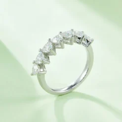 Alternative view of Trilliant Cut Half Eternity Ring