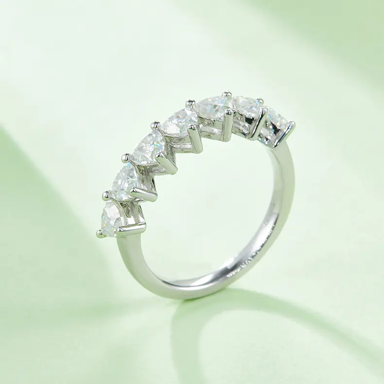 Trilliant Cut Half Eternity Ring - Image 2