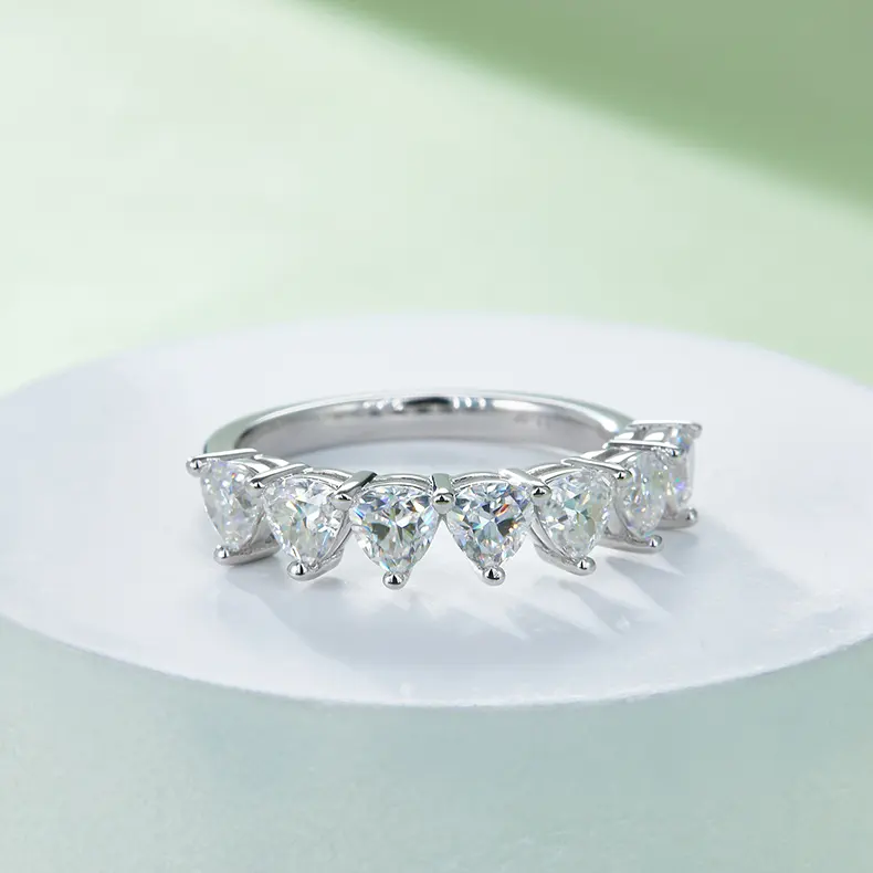 Trilliant Cut Half Eternity Ring - Image 4