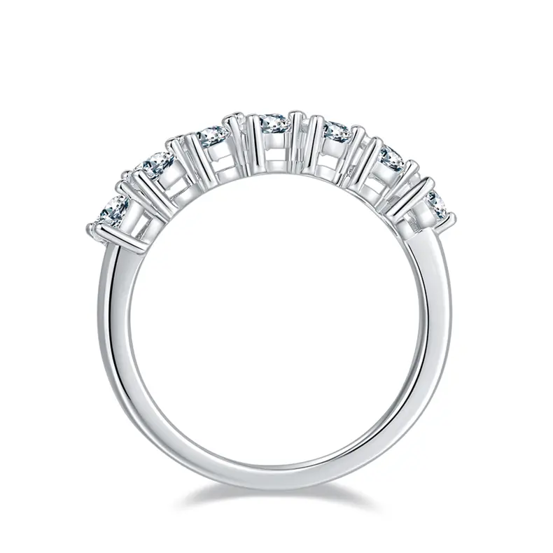 3.5mm Pear Half Eternity Ring - Image 5