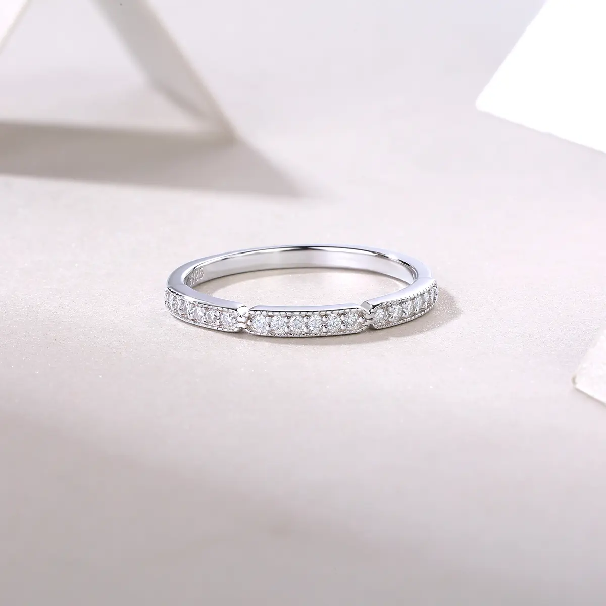 Trinity Spark Half Eternity Ring - Image 3