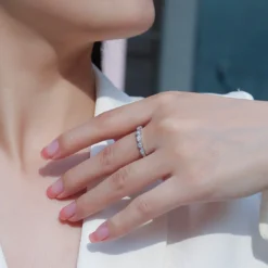 Alternative view of Devil's Eye Half Eternity Ring