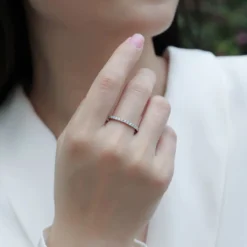 Alternative view of 2.3mm Round Moissanite Eternity Ring