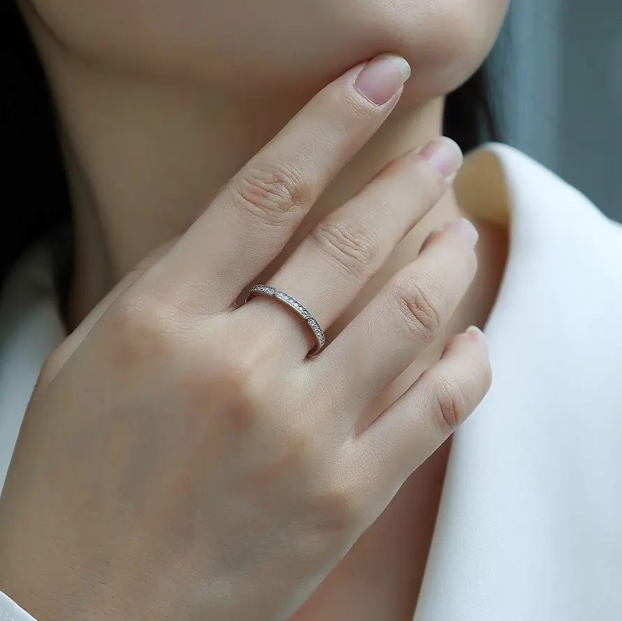 Trinity Spark Half Eternity Ring - Image 2