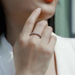 Alternative view of 2.5mm Round Moissanite Eternity Ring