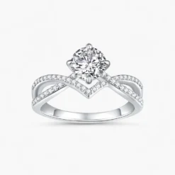 1ct Twist Side Stone Ring