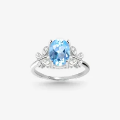3.3ct Topaz Side Stone Ring