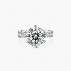 5ct Moissanite Side Stone Ring