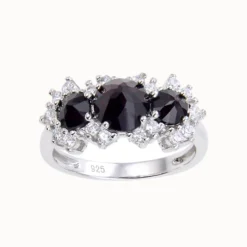 Gemstone Three Stone Ring