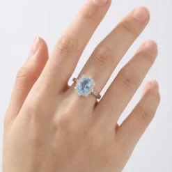 Alternative view of Topaz Halo Ring