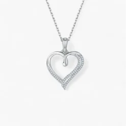 Two Heart Moissanite Necklace