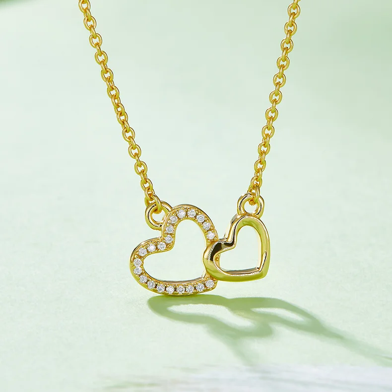 Heart to Heart Moissanite Necklace - Image 4