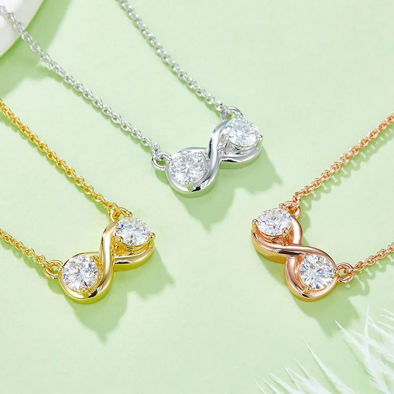 Moissanite Infinite Twinkle Necklace - Image 4