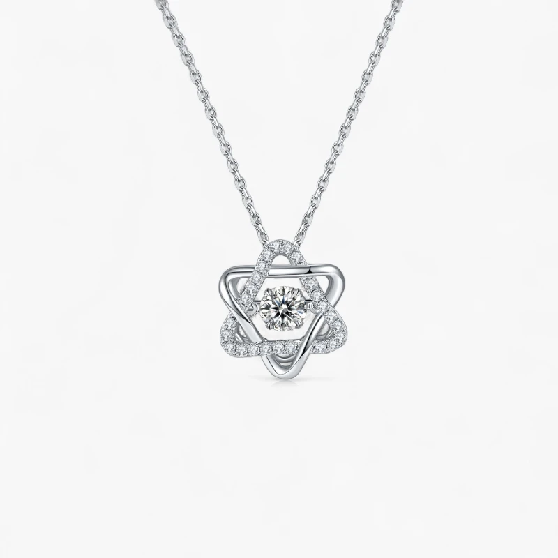 Moissanite Knot of Love Necklace