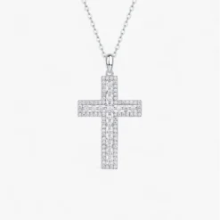 Moissanite Cross Necklace
