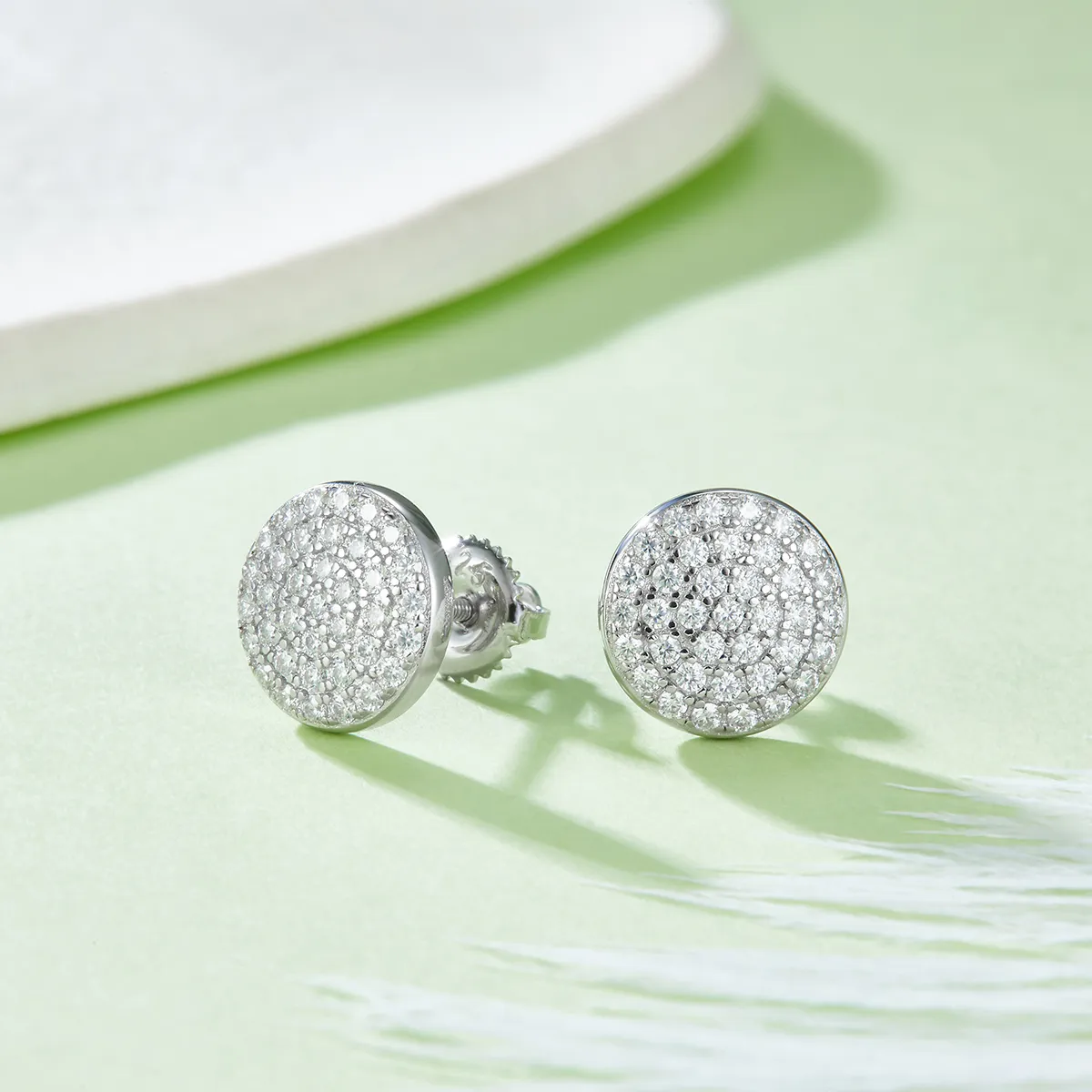 Moissanite Screw Hip Hop Earrings - Image 3