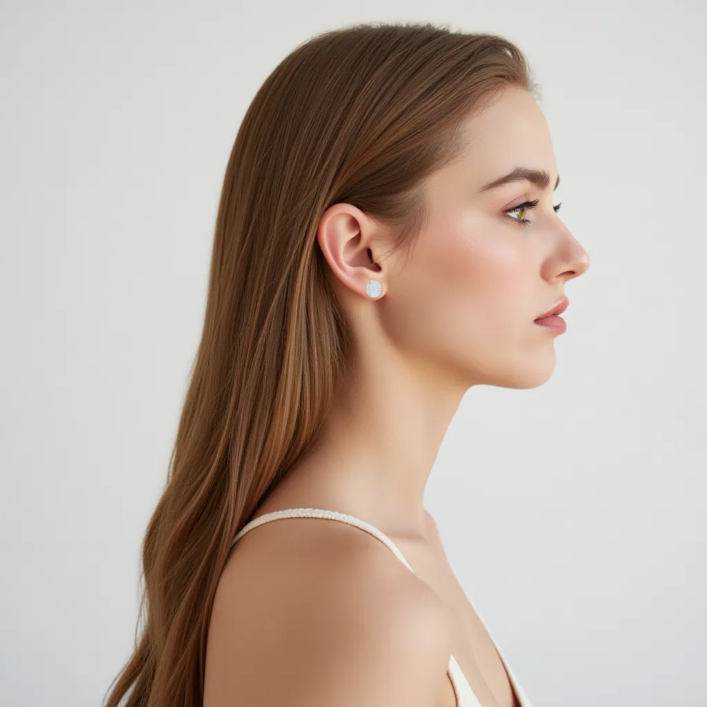 Moissanite Screw Hip Hop Earrings - Image 2