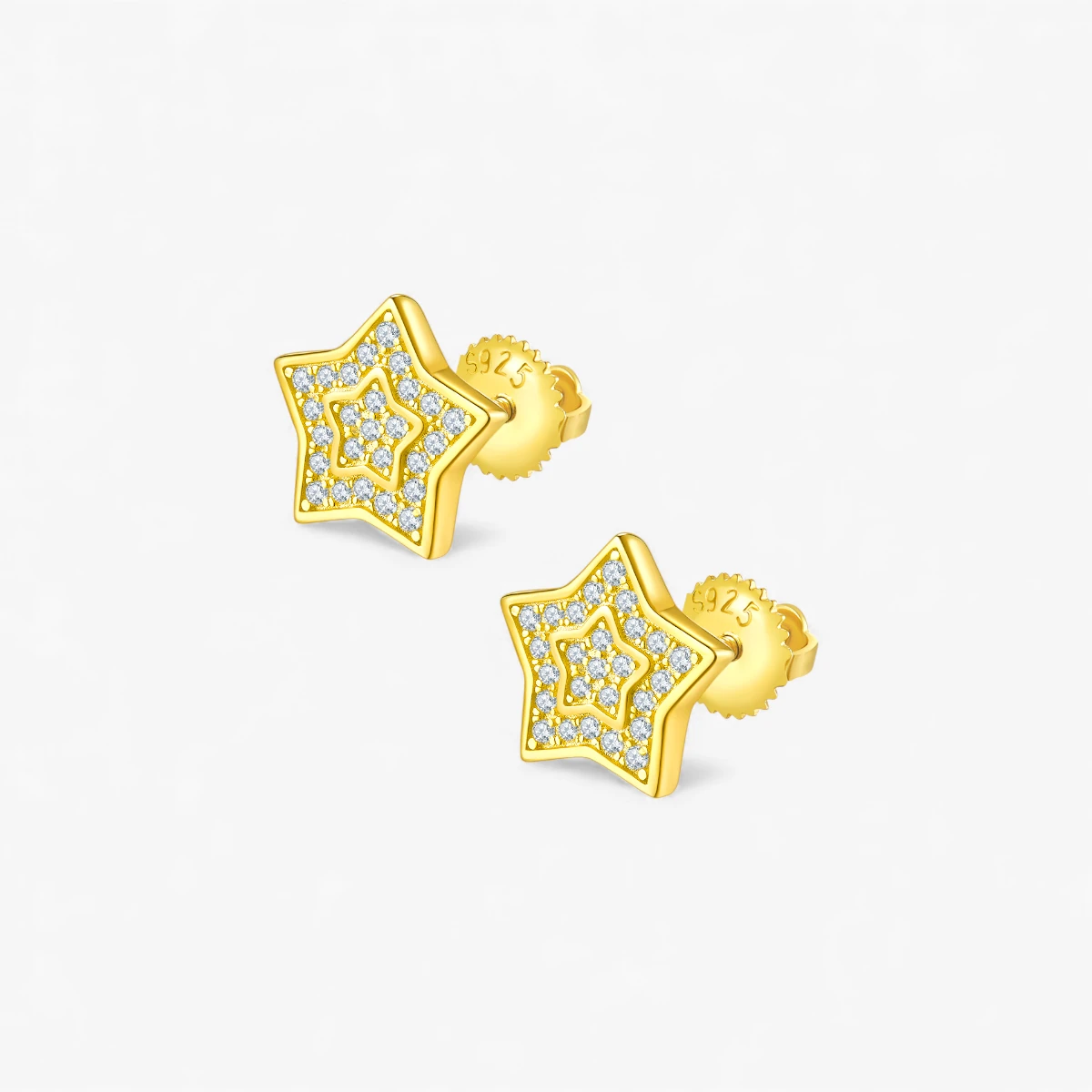 Moissanite Star Hip Hop Earrings - Image 2