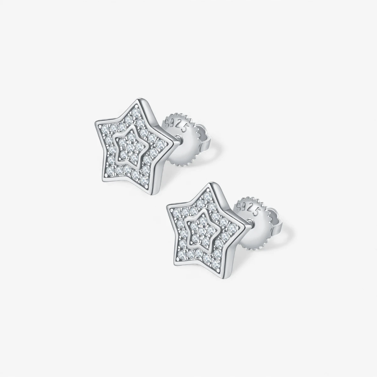 Moissanite Star Hip Hop Earrings