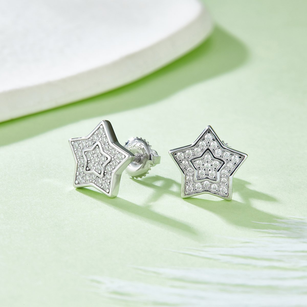Moissanite Star Hip Hop Earrings - Image 5