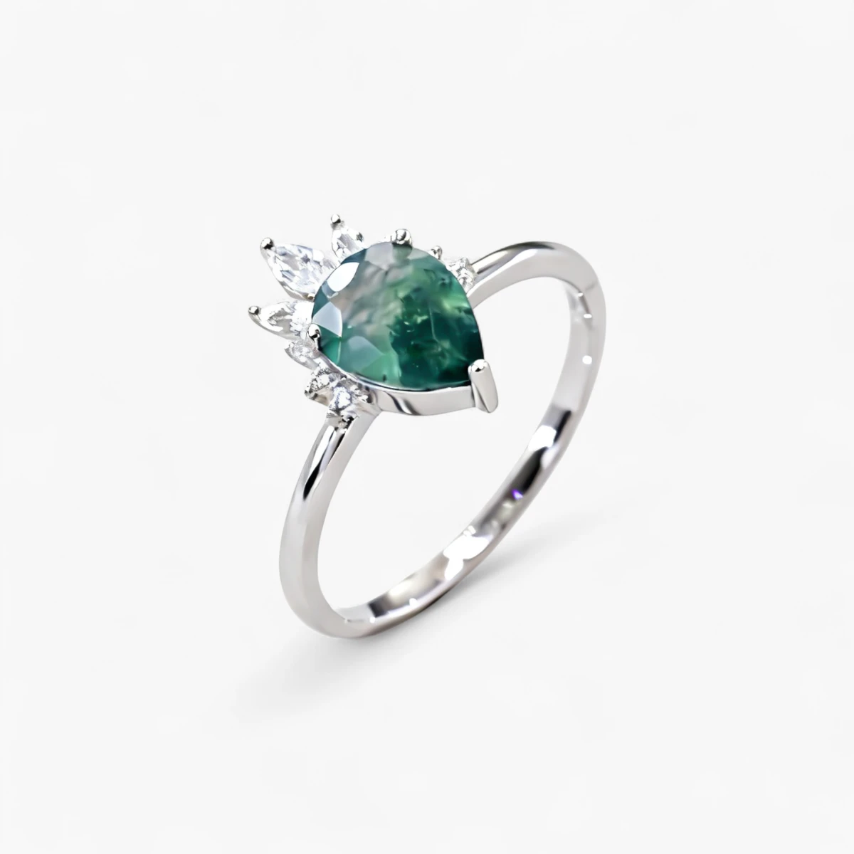 Pear Moss Agate Ring - Image 3