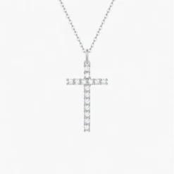 Classic Moissanite Cross Necklace