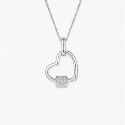 Heart Lock Moissanite Necklace