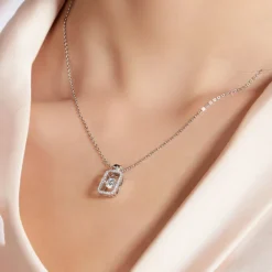 Alternative view of Moissanite Perfume Bottle Necklace