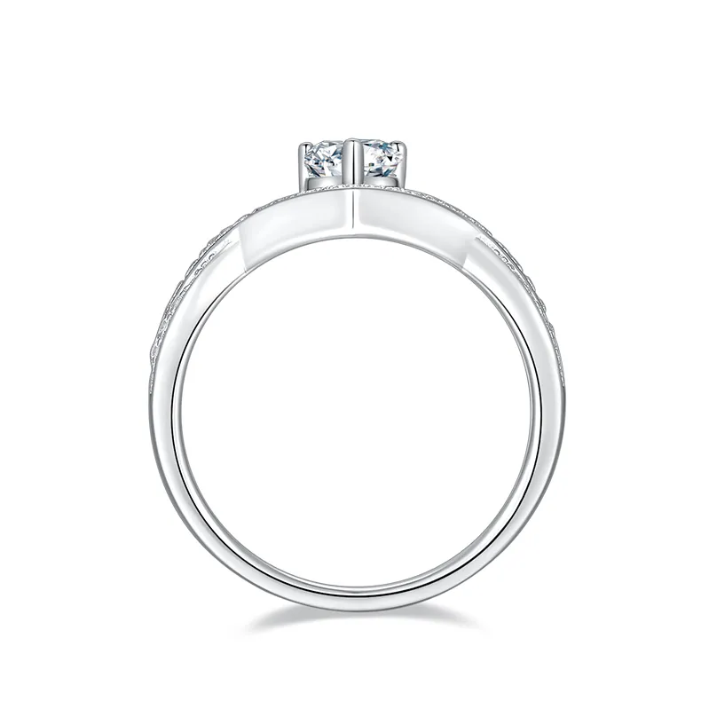 Pear-cut Moissanite Twist Ring - Image 4