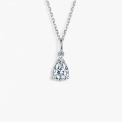 Pear Moissanite Necklace
