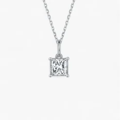 Princess Moissanite Necklace