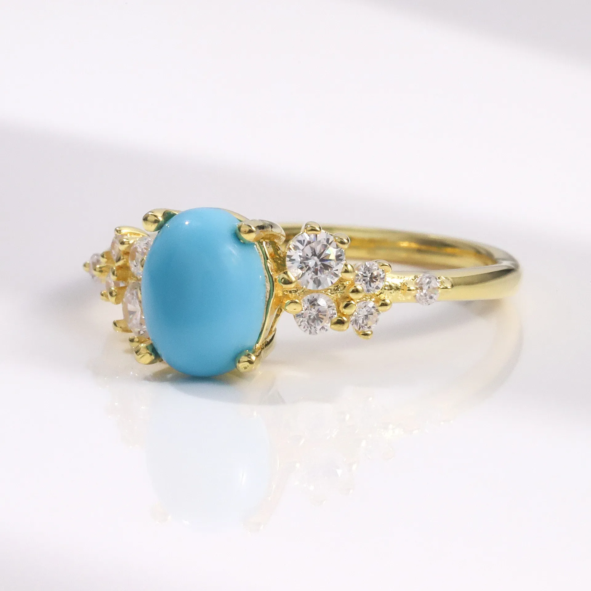 Turquoise Side Stone Ring - Image 3