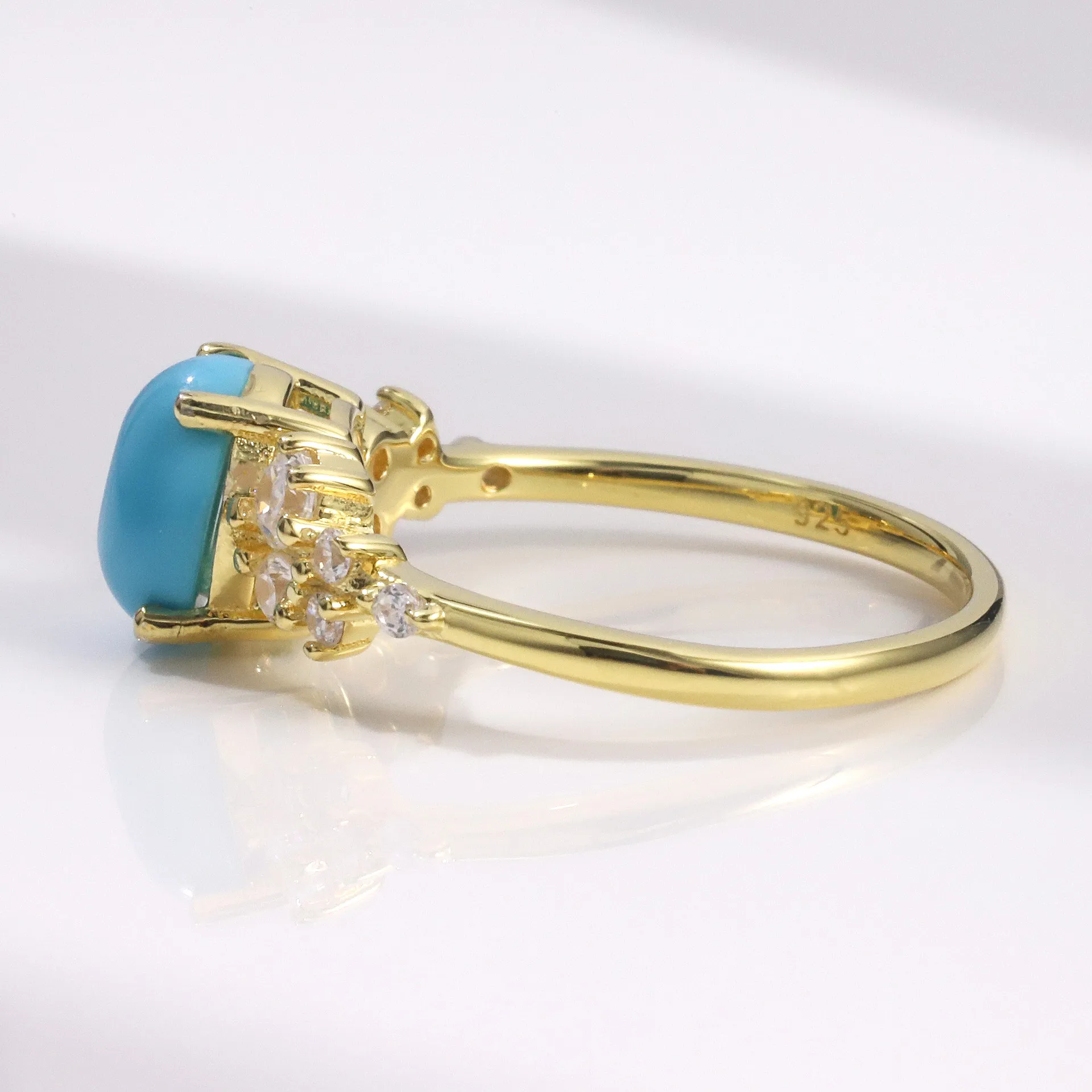 Turquoise Side Stone Ring - Image 4
