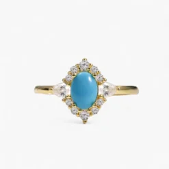 Turquoise Halo Ring