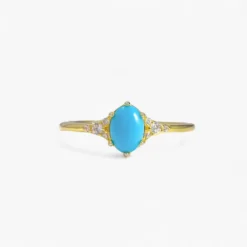 Turquoise Side Stone Ring