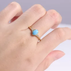Alternative view of Turquoise Side Stone Ring