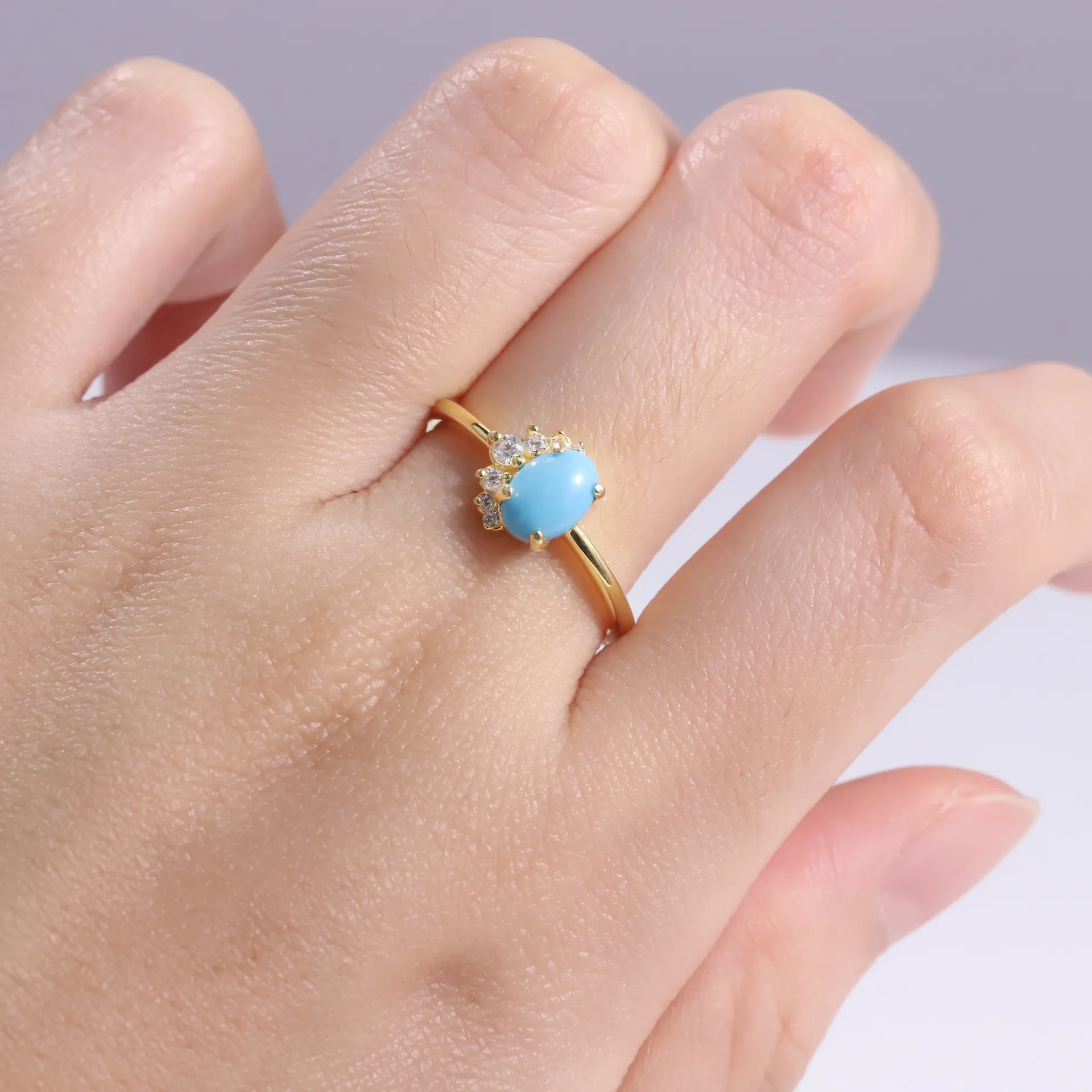Left Glimmer Turquoise Ring - Image 2