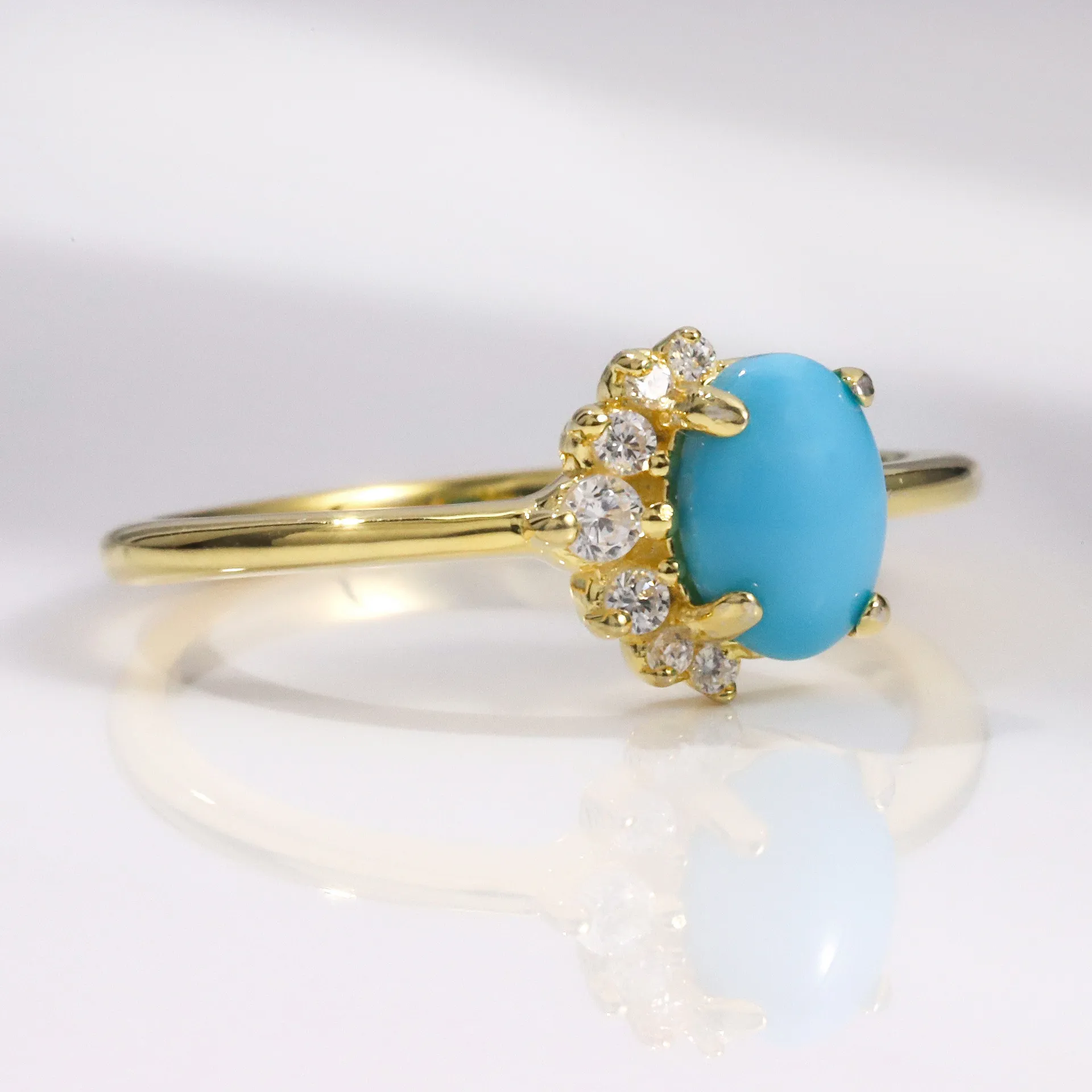 Left Glimmer Turquoise Ring - Image 5